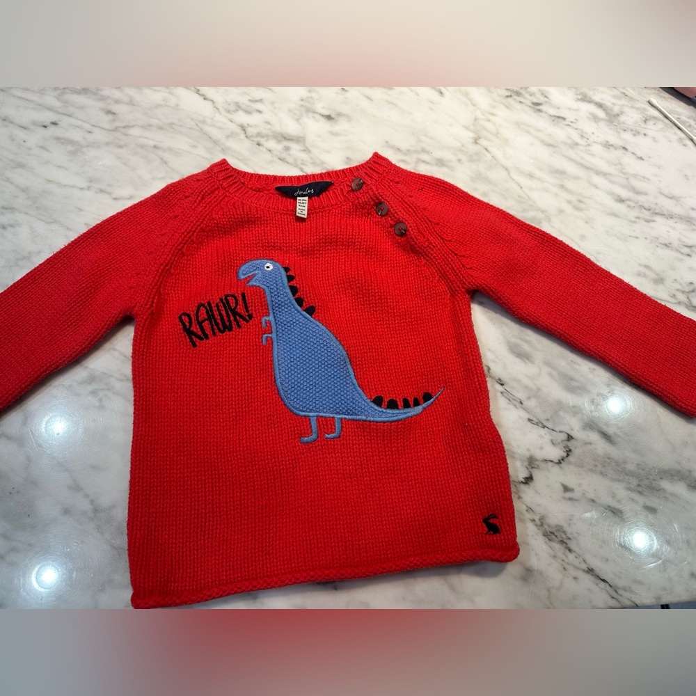 Joules dinosaur or dragon knit sweater